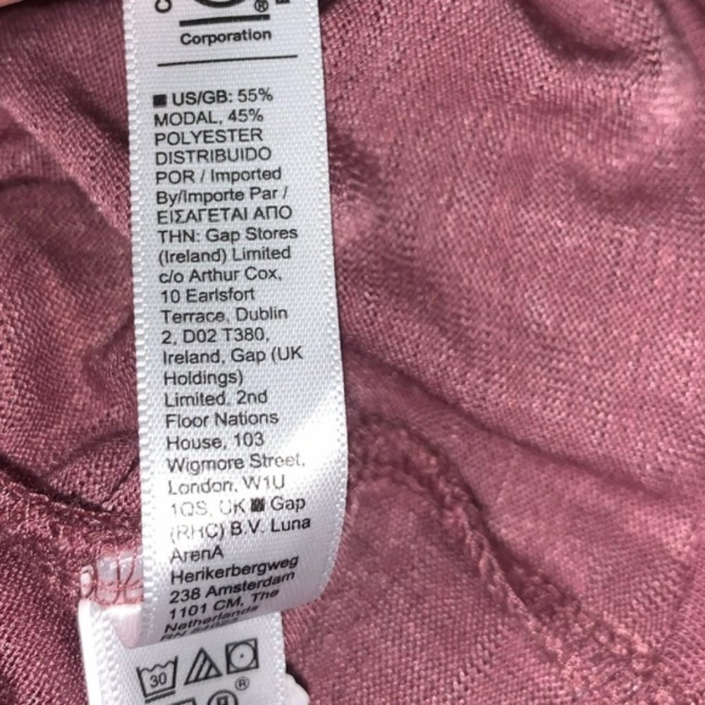 Athleta Breezy‎ Wrap Tank Top Women’s Size Small Pink Tawny Rose Ruching V-Neck - Picture 9 of 9